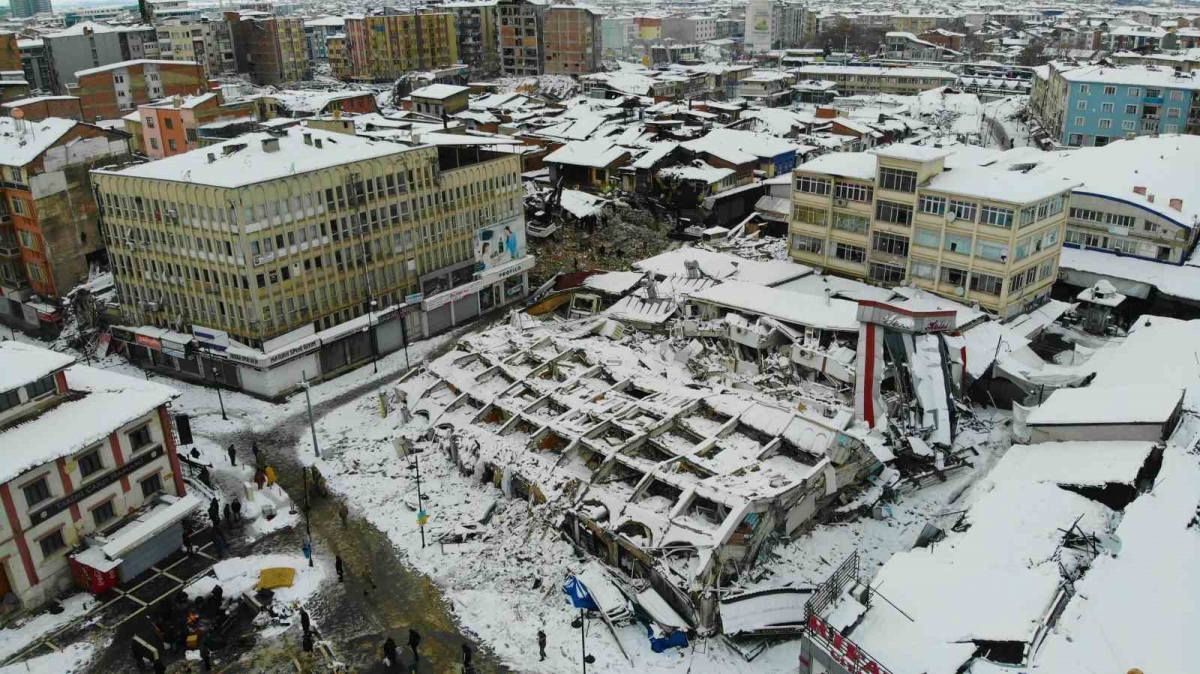 Deprem bölgesi Malatya havadan görüntülendi