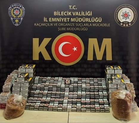 Bilecik’te 22 bin 400 makaron ele geçirildi
