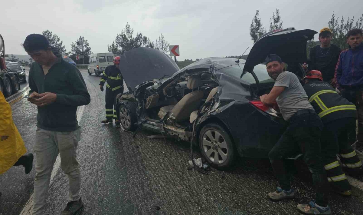 Tır ile otomobil çarpıştı: 1 yaralı
