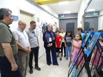 Minik ressamların büyük eserleri göz doldurdu
