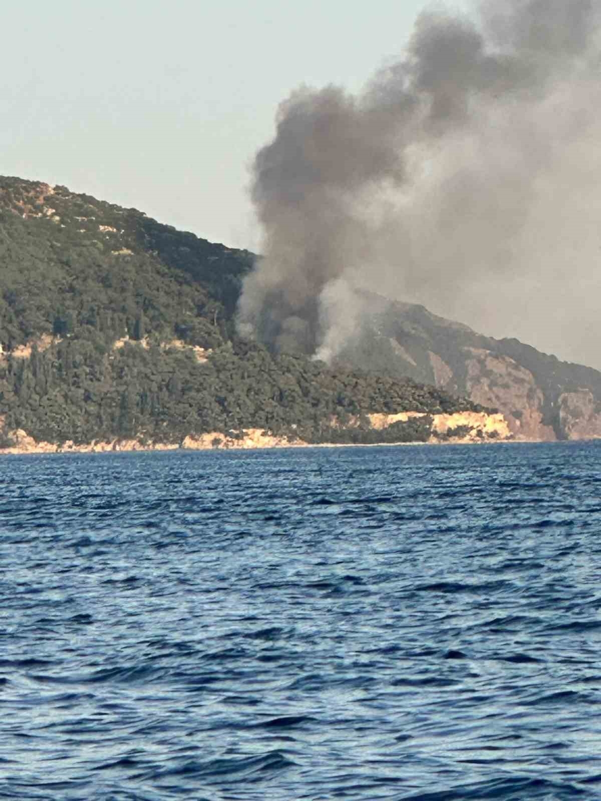 Büyükada’da plajda yangın paniği
