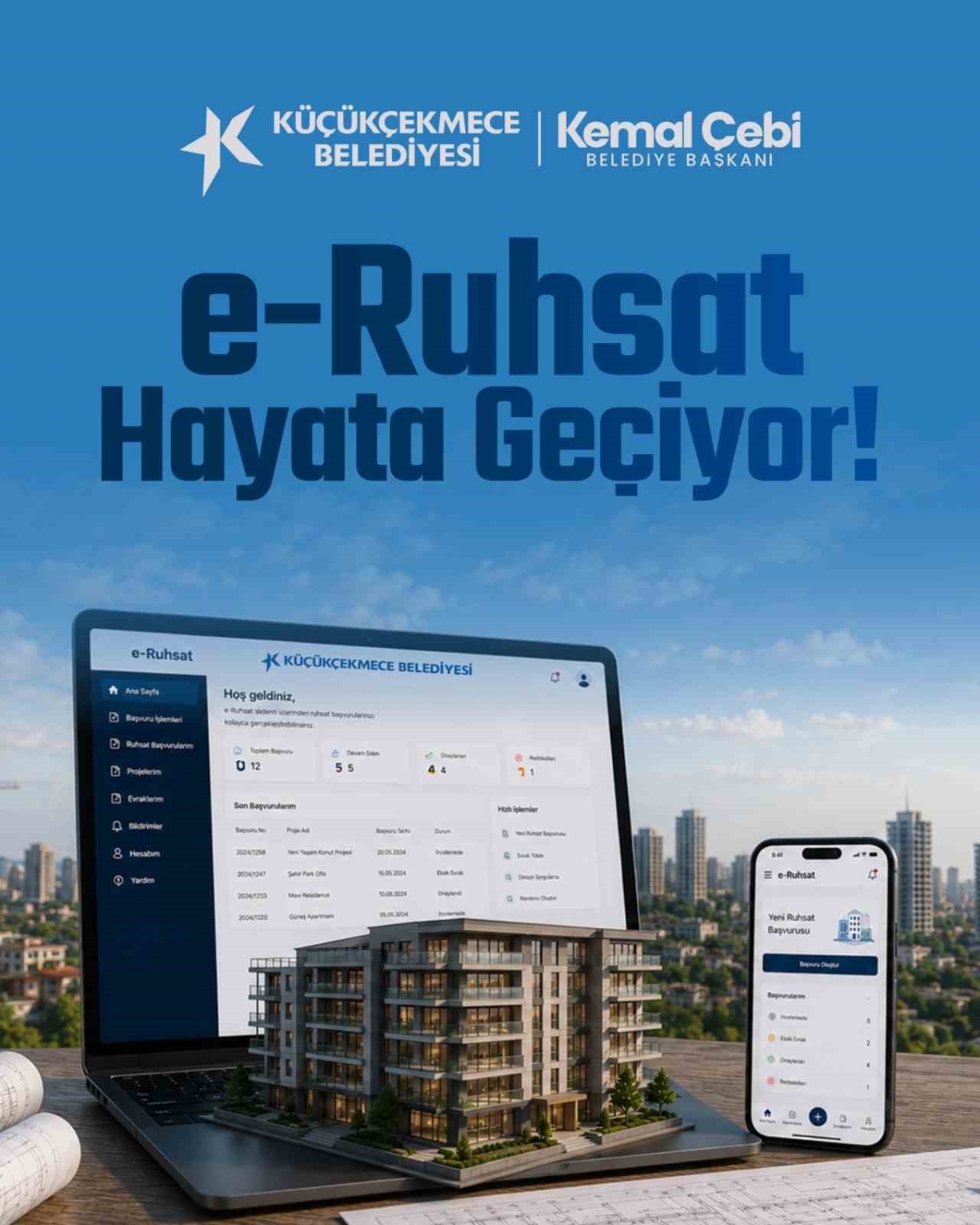 Küçükçekmece Belediyesi’nde ruhsat işlemleri artık dijital ortamda
