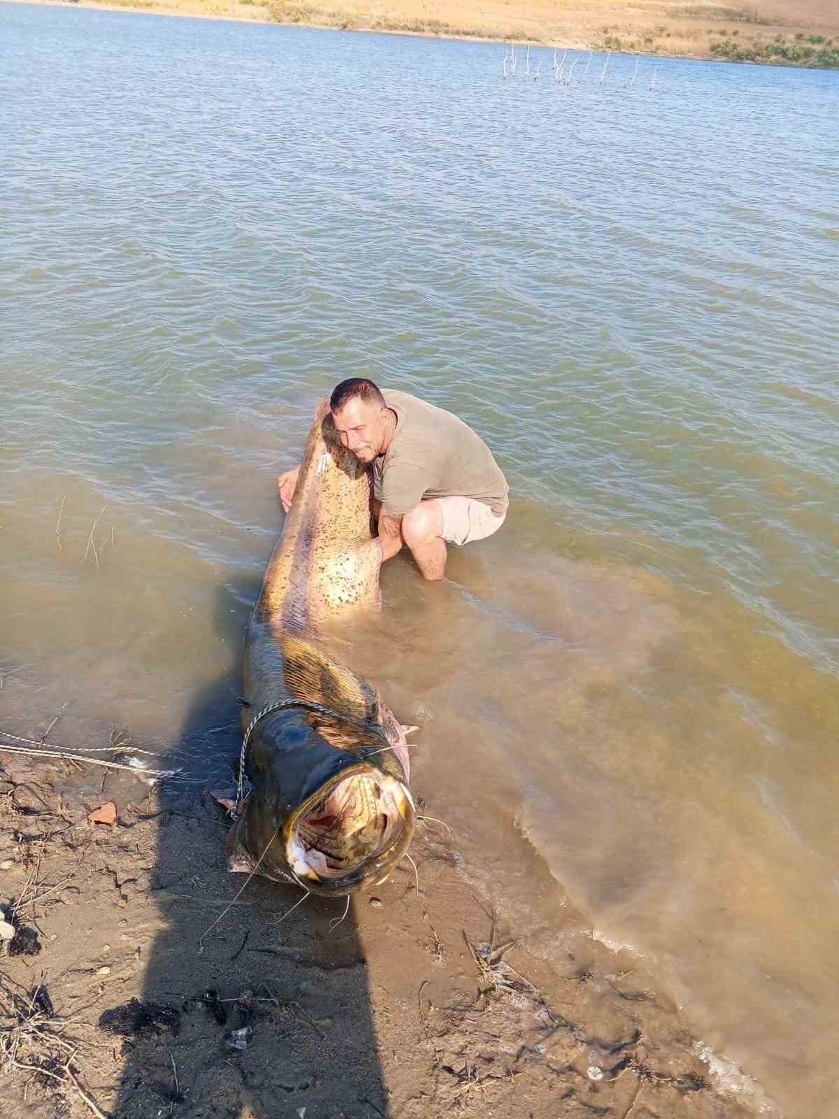 Tekirdağ’da 157 kiloluk yayın balığı yakalandı
