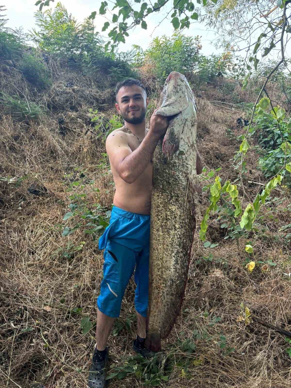40 kiloluk dev yayın balığı yakalandı
