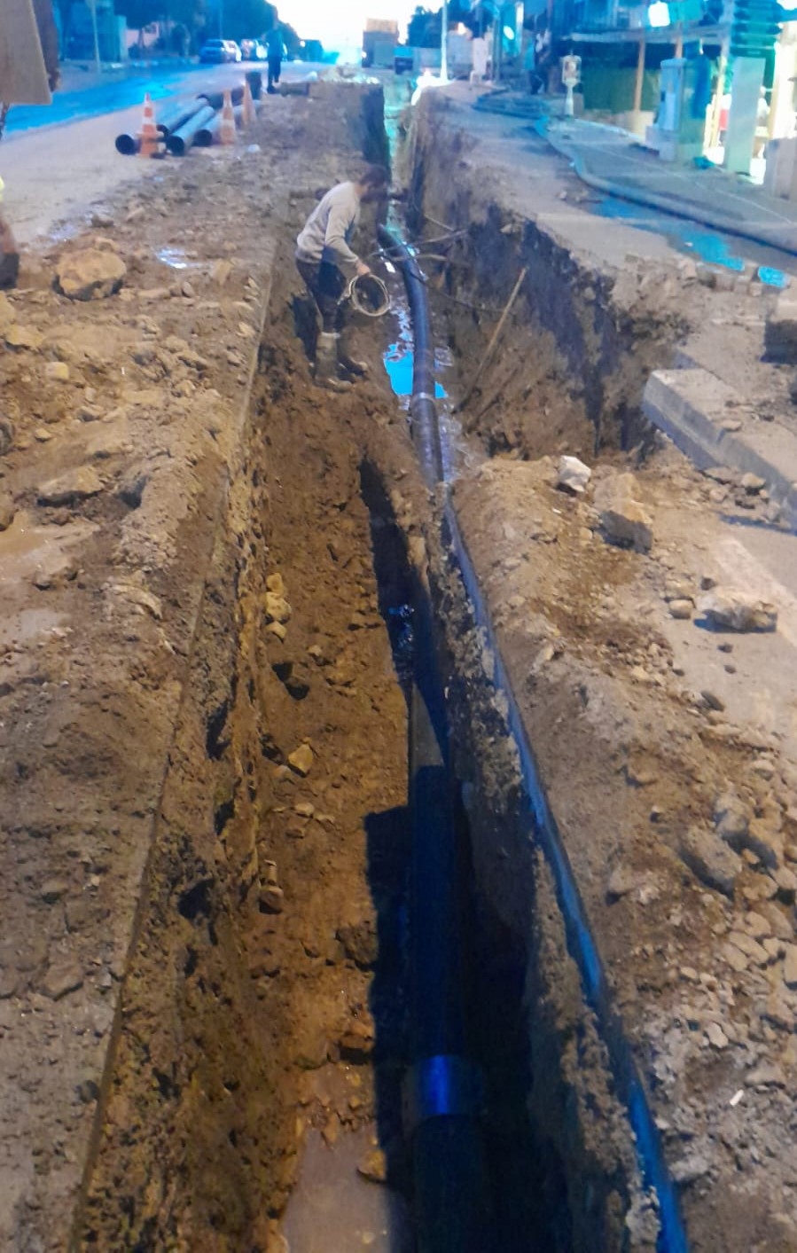 BASKİ’den Ayvalık’ta kanal hattı göçüğüne 36 saatlik kesintisiz müdahale
