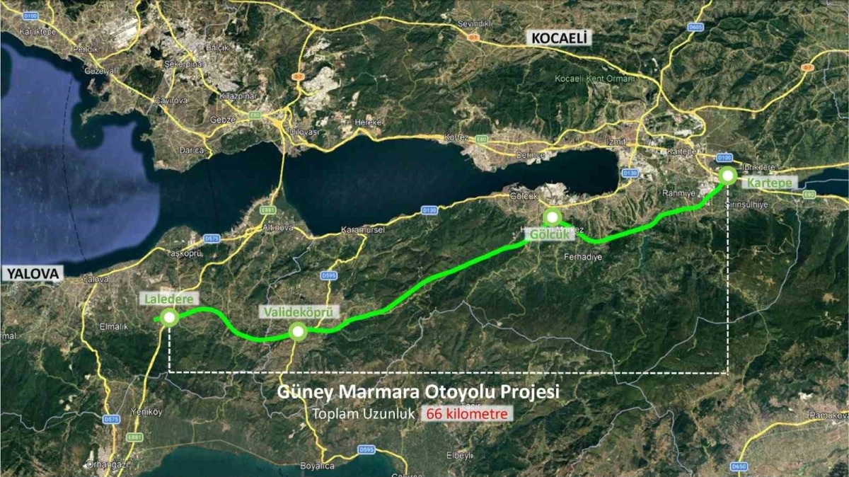 78 kilometrelik Kocaeli-Yalova Otoyolu’nda planlar onaylandı
