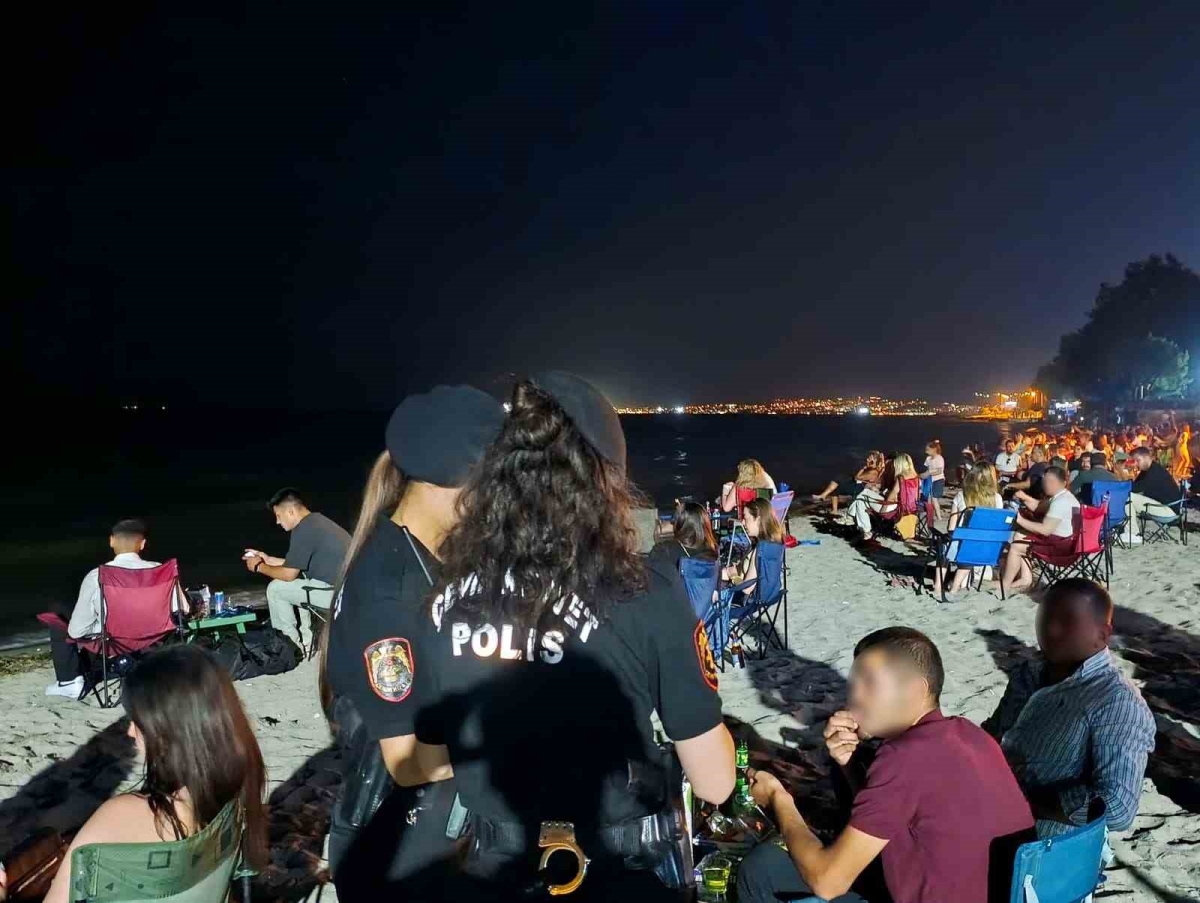 Drone havalandı, Tekirdağ polisi sahili abluka altına aldı
