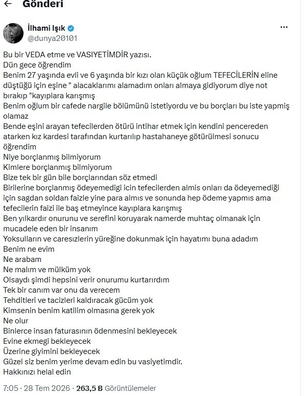 Yazar İlhami Işık: 