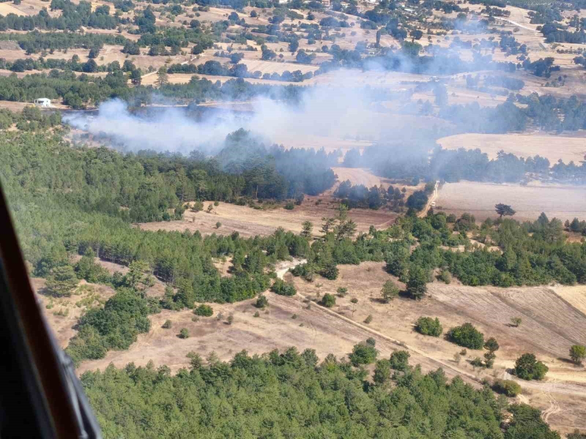 Harmancık’ta orman dışı alanda başlayan yangına ekipler müdahale ediyor
