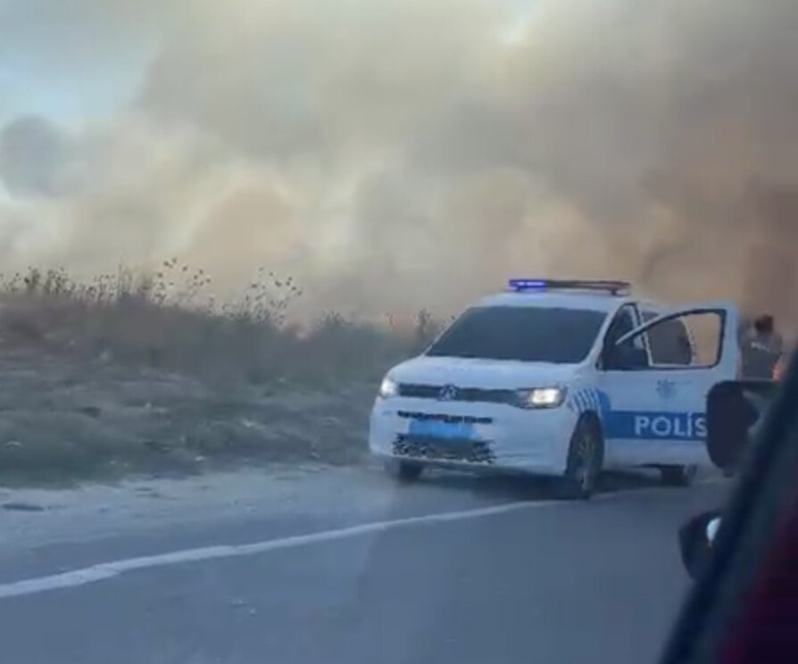 Otluk alanda çıkan yangın itfaiyenin müdahalesiyle söndürüldü
