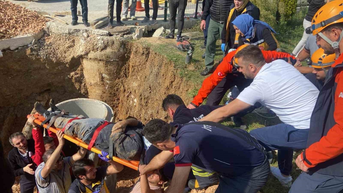 Bilecik’te kanalizasyon çalışmasında göçük altında kalan işçi kurtarıldı
