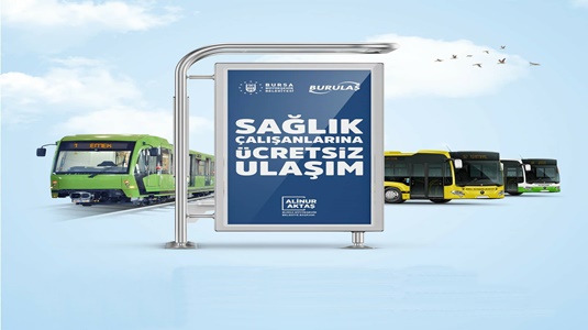 Bursa'da sağlıkçılara bayram sonuna kadar ulaşım ücretsiz