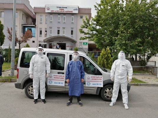 Bursa'da evde sağlık hizmetleri pandemi sürecinde de sürüyor
