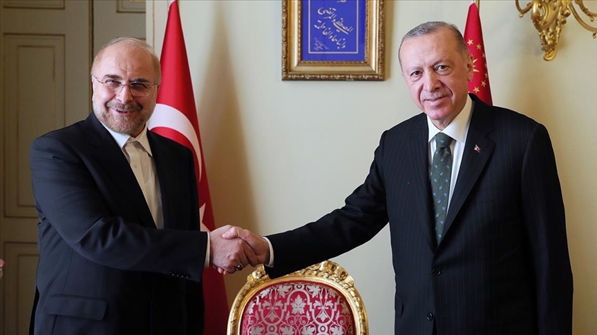 Cumhurbaşkanı Erdoğan, İran Meclis Başkanı Bager Galibaf'ı kabul etti