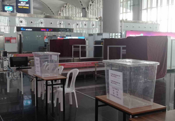 İstanbul Havalimanı’nda seçim sandıkları yeniden kuruldu